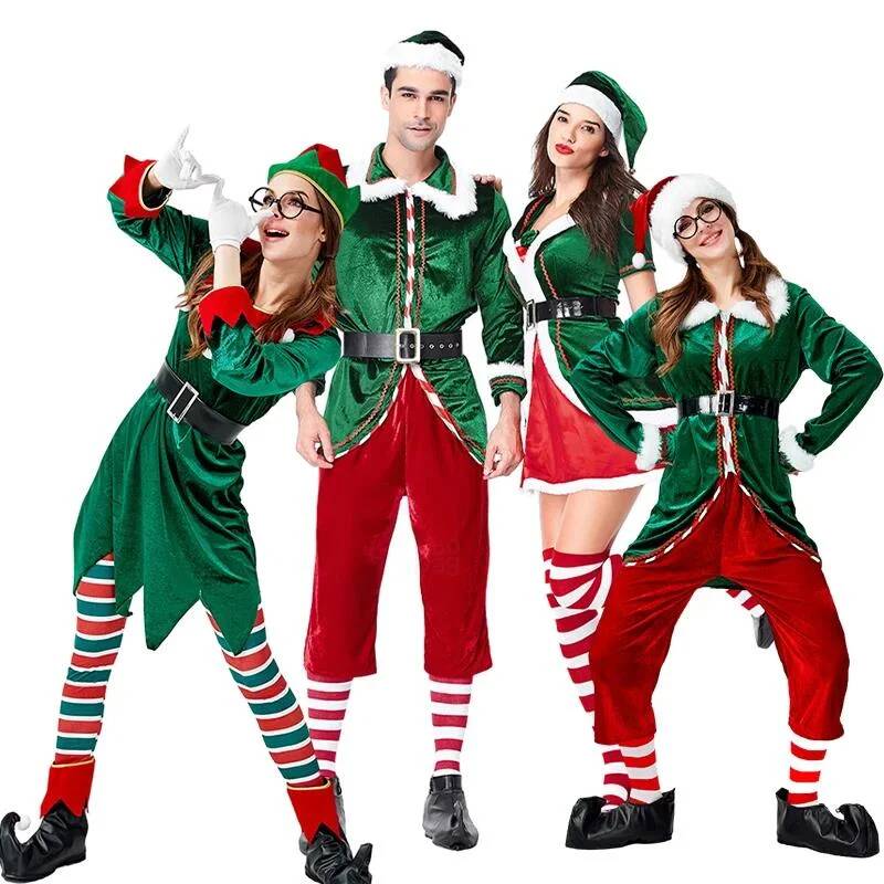 Anime Cosplay Couple - Kerstman Cosplay Kostuum Kerst Groen Kerst