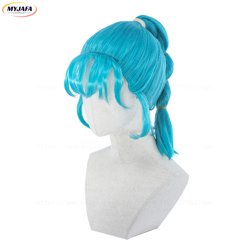 Bulma Cosplay Pruik Buruma Pru - Anime Cosplay Blue Hair recensie en prijs