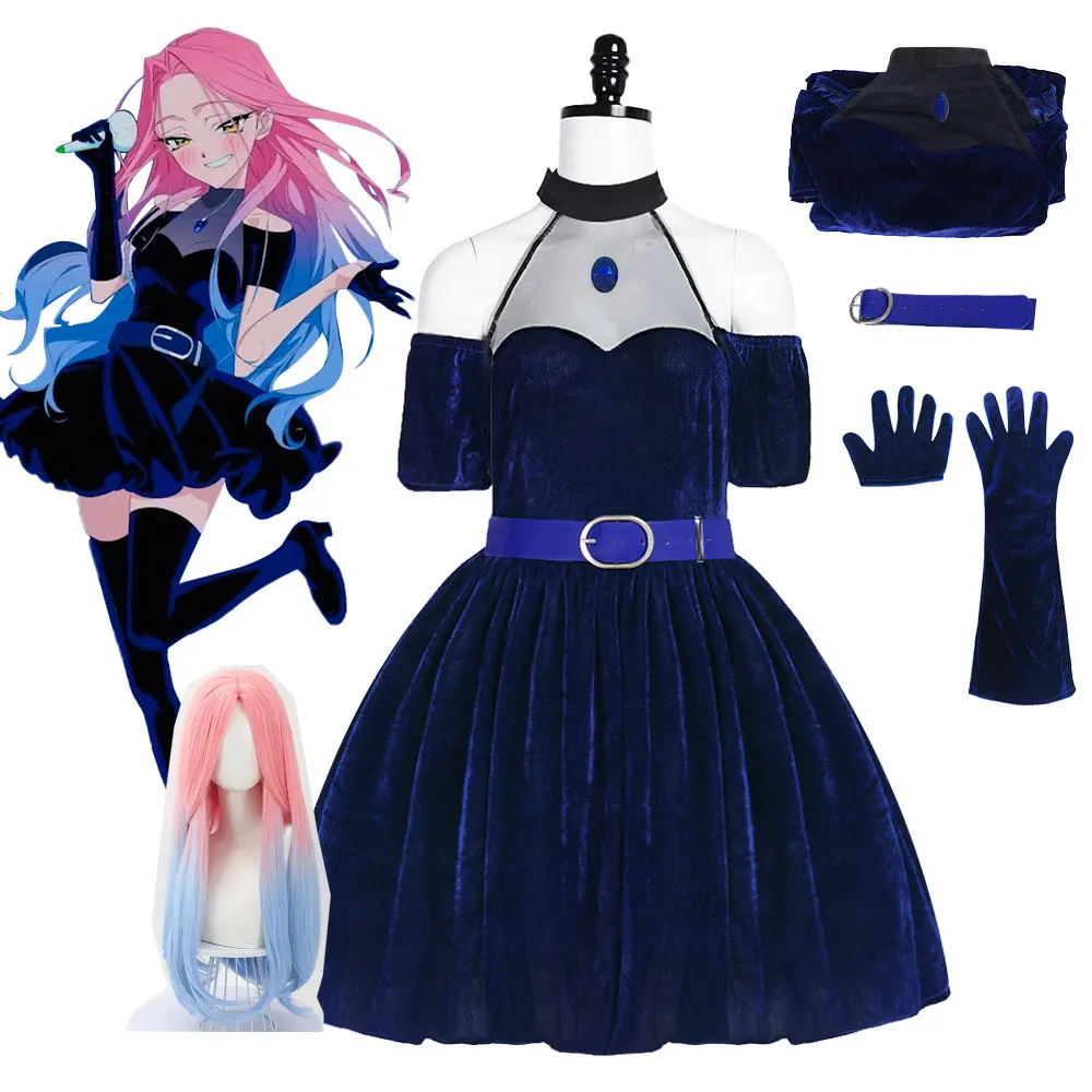 Anime Alien Stage Mizi Sua Cos - Anime Cosplay Blue Hair recensie en prijs
